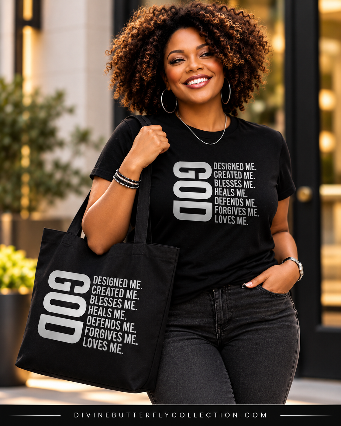 God Designed Me Tee + Tote Set