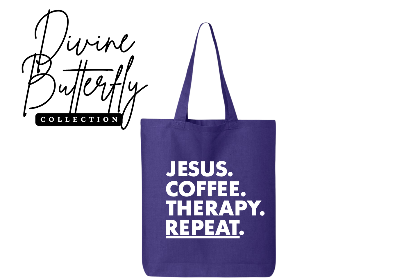 Jesus. Coffee. Therapy. Tote