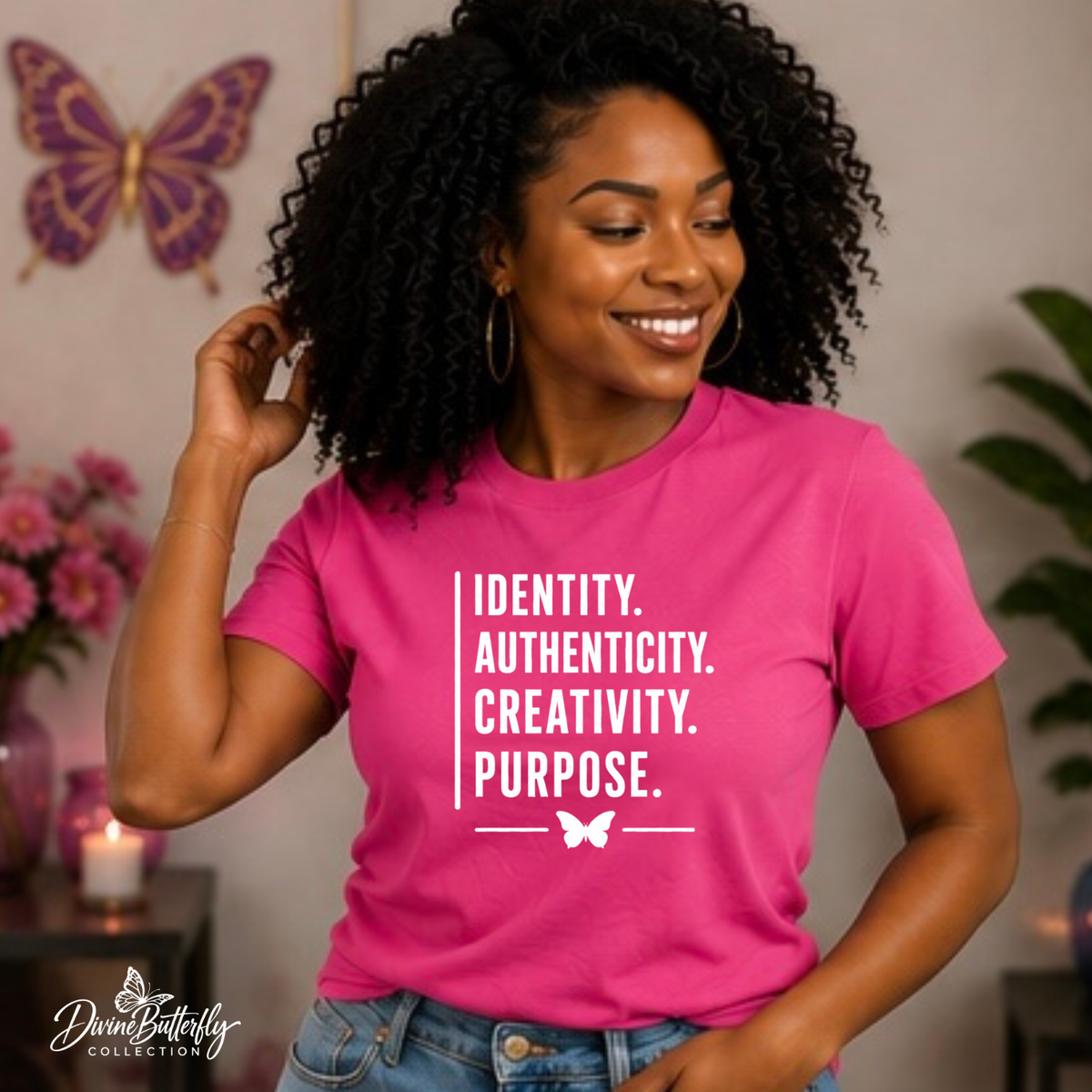 Identity. Authenticity. Creativity. Purpose. Tee
