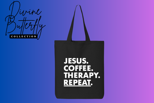 Jesus. Coffee. Therapy. Tote