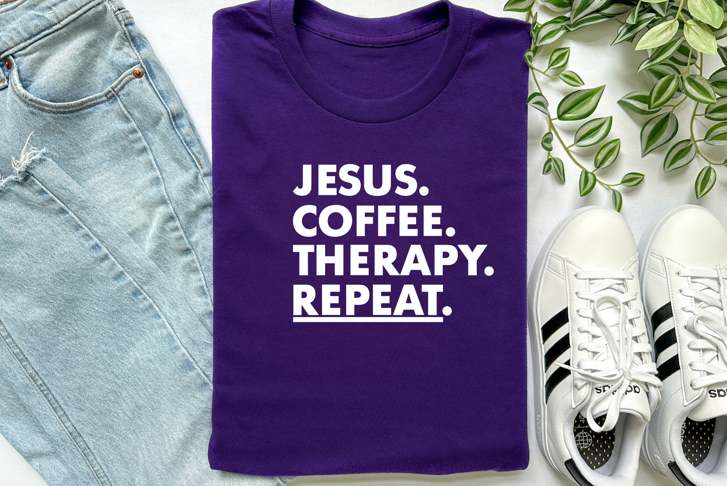 JESUS. COFFEE. THERAPY. Tee