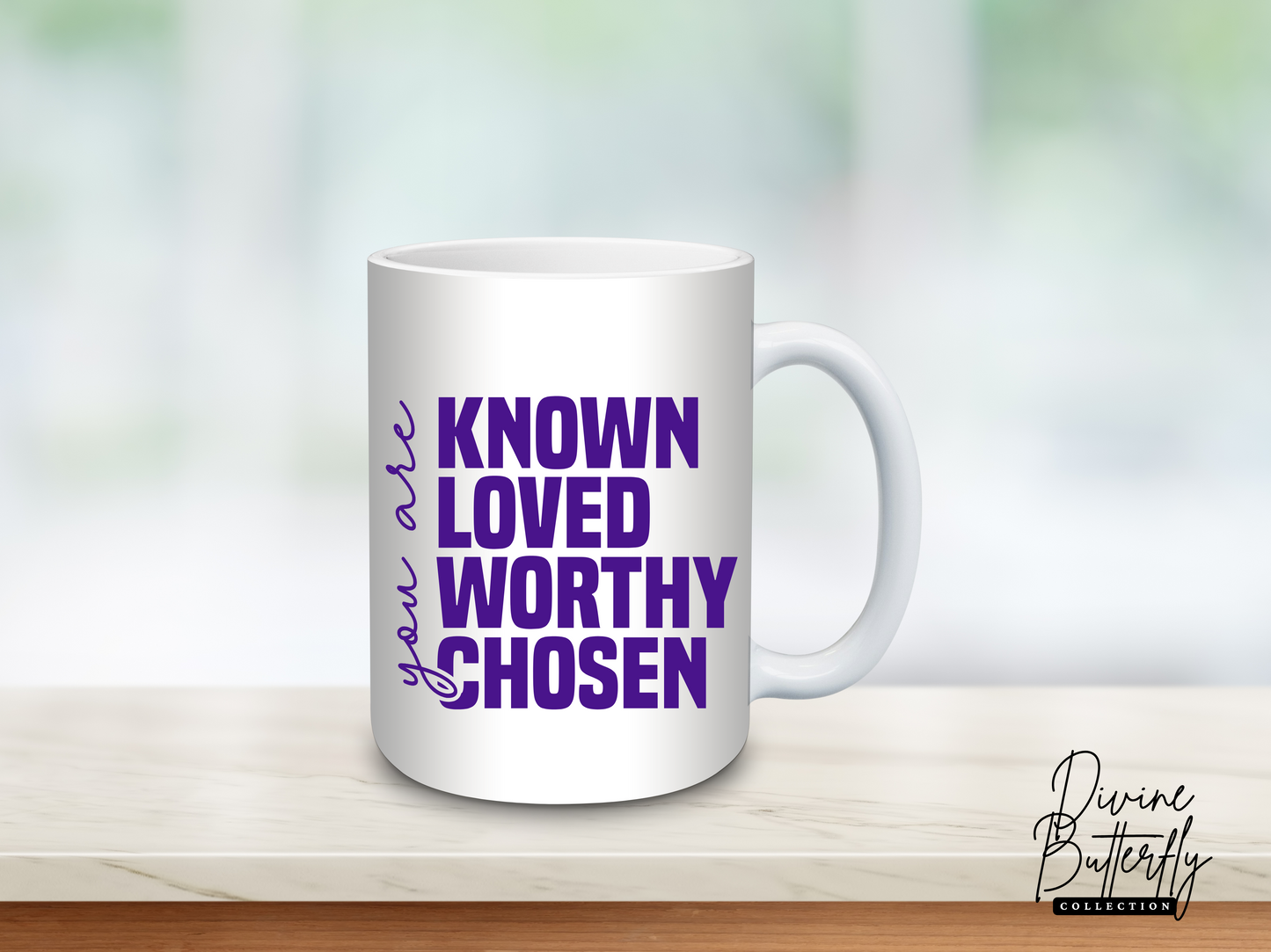 DivineButtefly Collection Inspirational Word Mugs