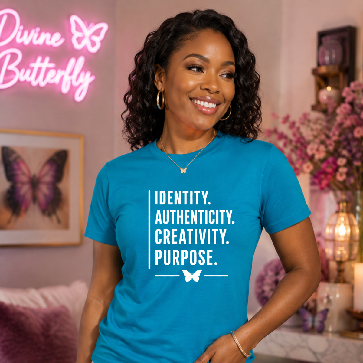 Identity. Authenticity. Creativity. Purpose. Tee