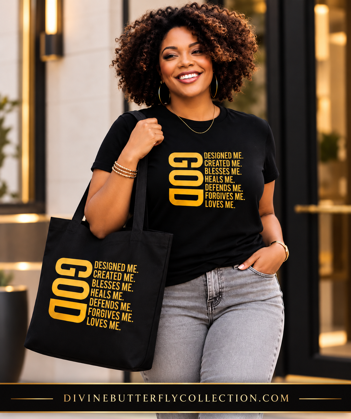 God Designed Me Tee + Tote Set