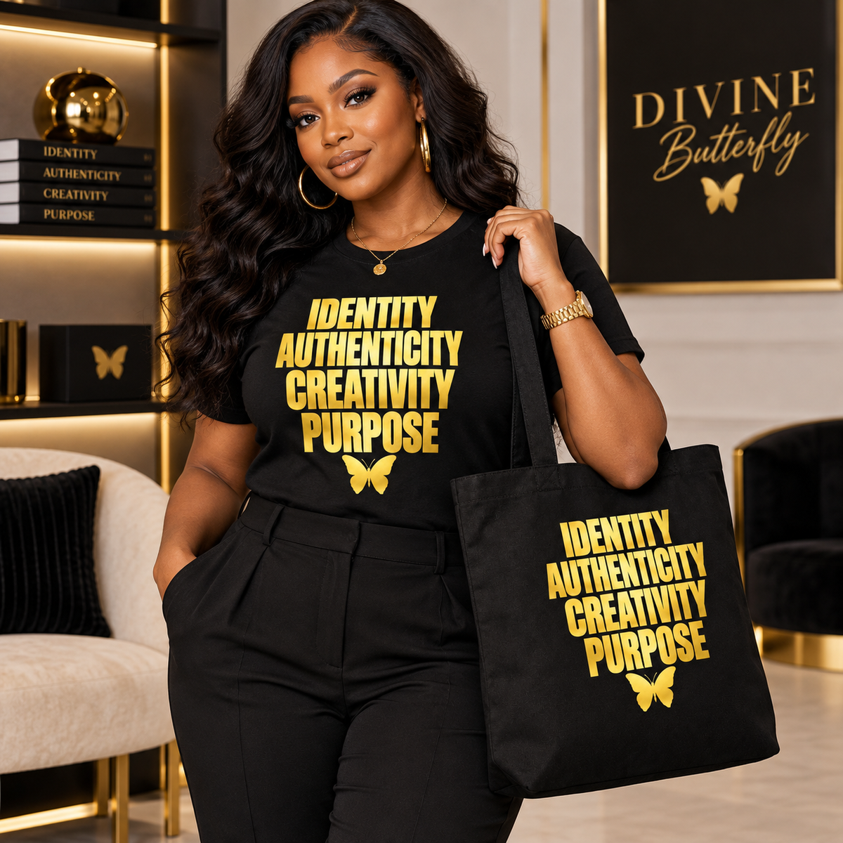 Identity. Authenticity. Creativity. Purpose. Classic Tee