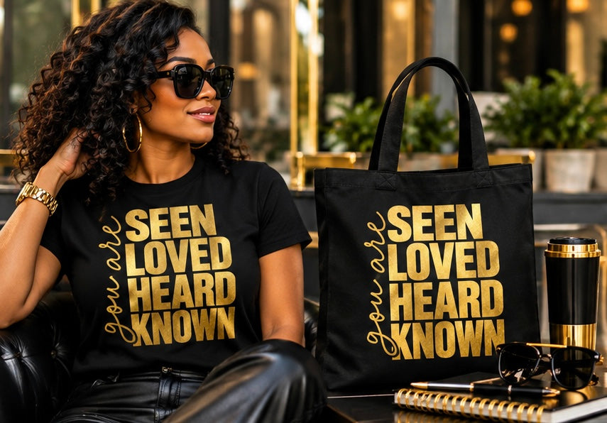Seen. Loved Heard. Known. Classic Tee + Tote Set